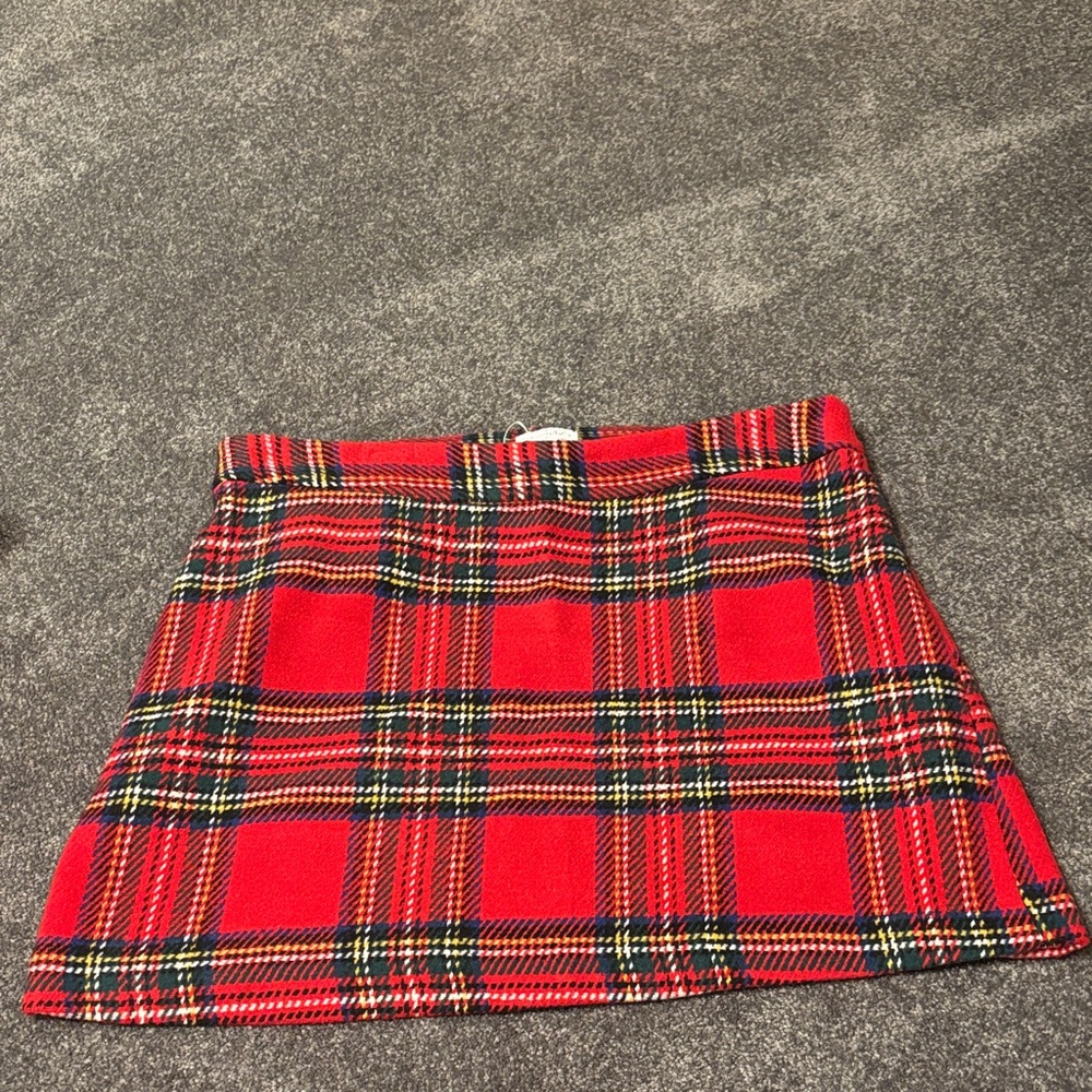 New with tags Mudpie Red Plaid Women's Skirt large